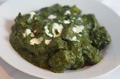 Palak Panner/ Cottage Cheese in Spinach Gravy