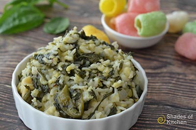 Palak Rice | Keerai Sadham | Spinach Rice (VIDEO)